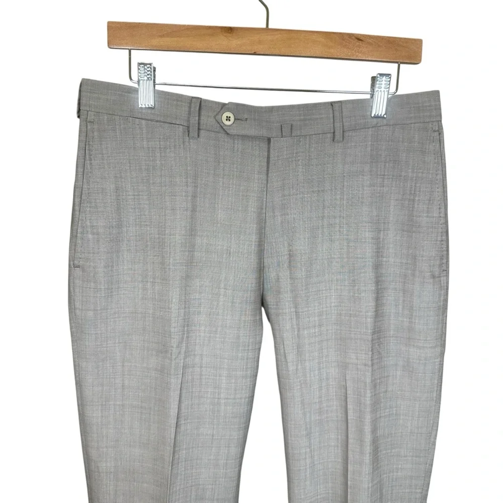 Ermenegildo Zegna Comfort Wool Dress Pants Gray Tailored Luxury Italy Formal 33 - Picture 5 of 8